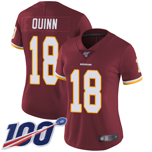 Washington Redskins Limited Burgundy Red Women Trey Quinn Home Jersey NFL Football #18 100th Season